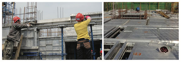 Assembly-of-beam-formwork-and-slab-formwork